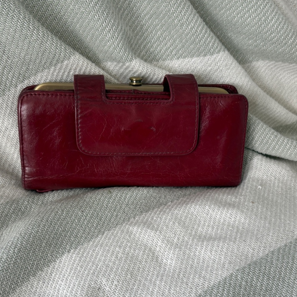 HOBO Burgundy Leather Wallet